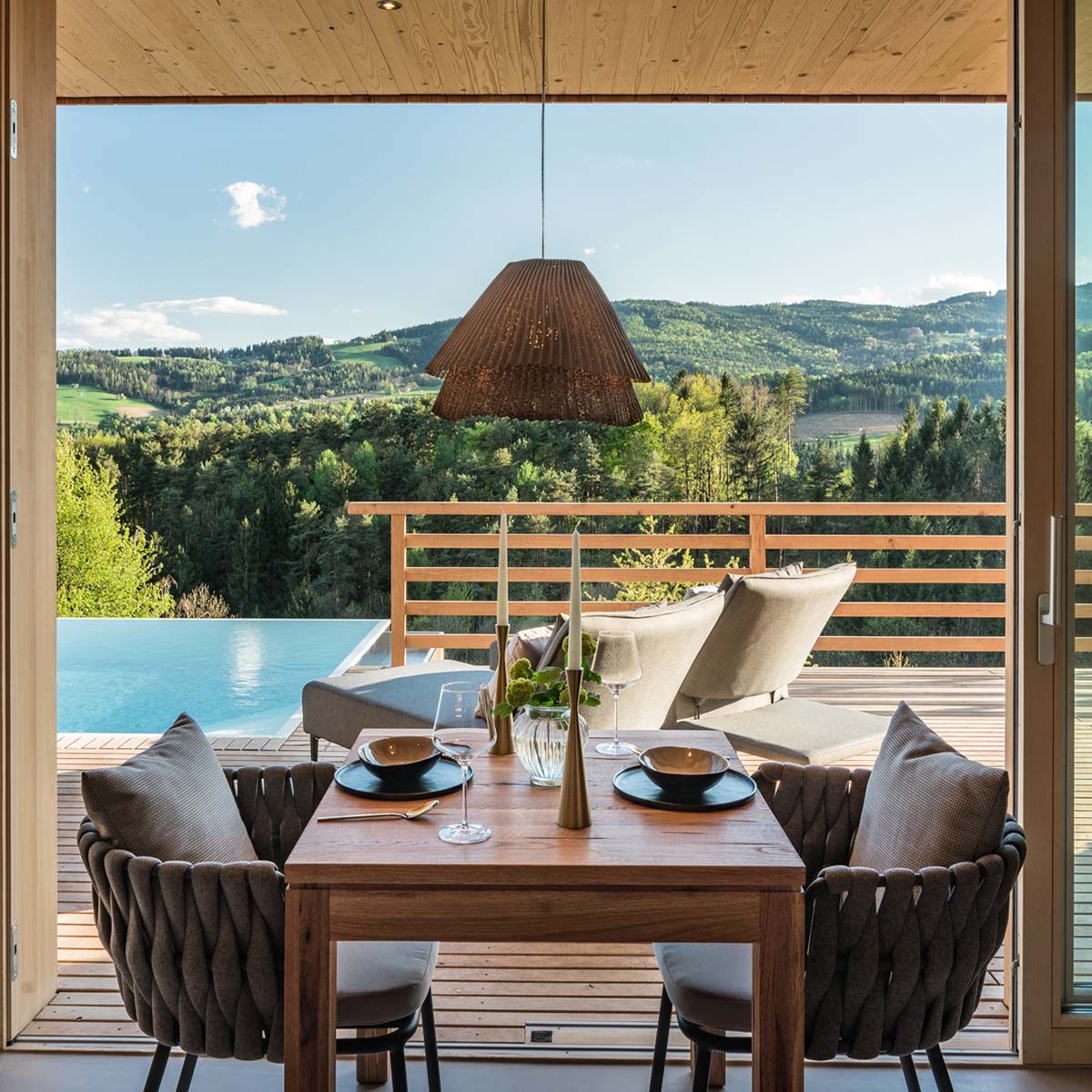 Kellerstöckl Steinreib - Luxus Chalet mieten-buchen-Aussicht Weinberge